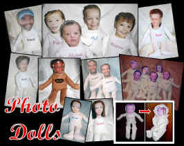 "IT'S ME" . . .�Photo Face Dolls.  All Dolls are handmade, one at a time, and personalized with YOUR Photo and Name.�